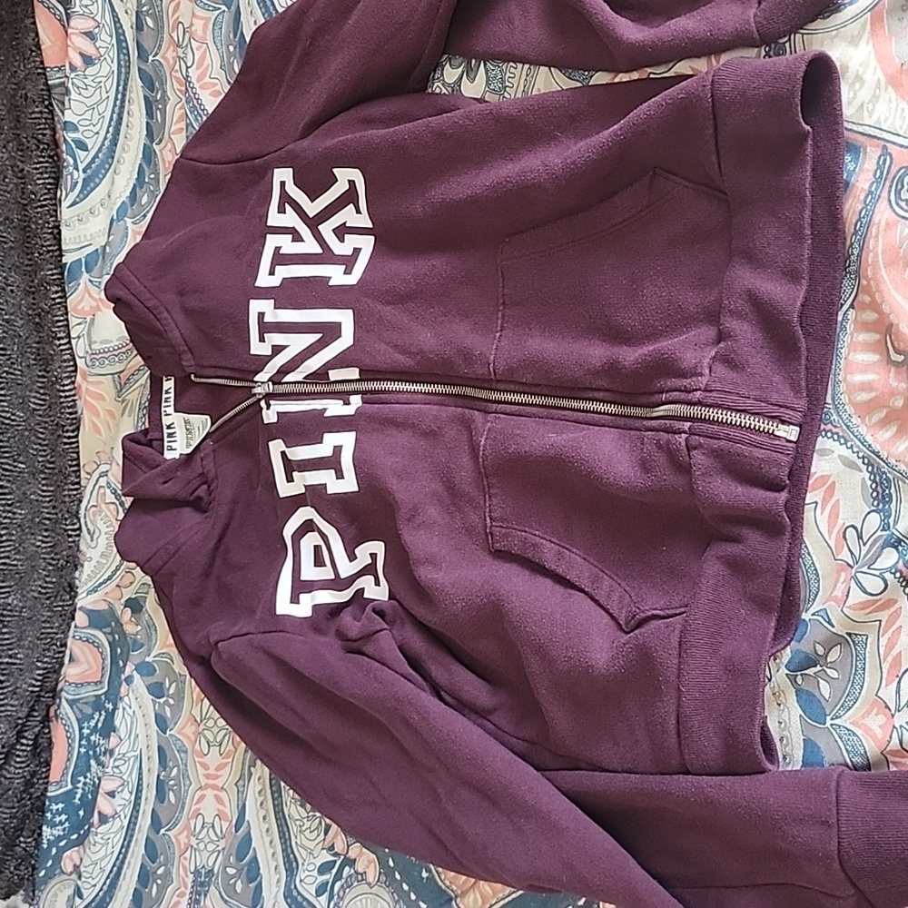 VS Pink hoodie- zip up